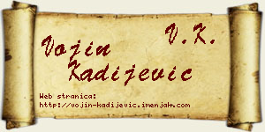 Vojin Kadijević vizit kartica